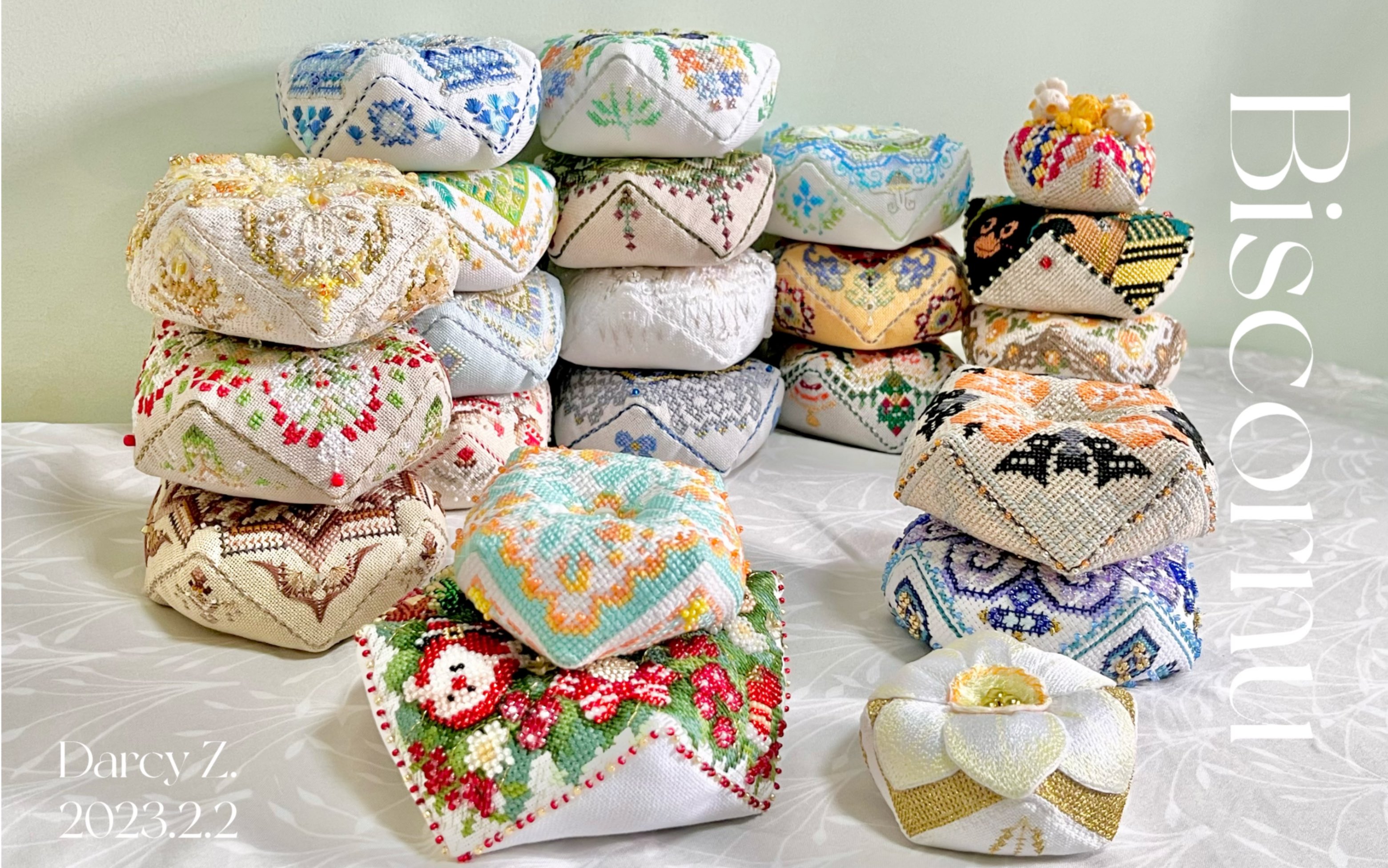 【biscornu】点击就看23个十字绣八角针插(●70●)