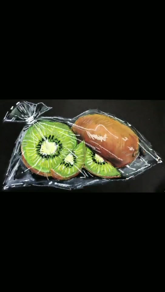 最简单的油画用最简单的方法画猕猴桃