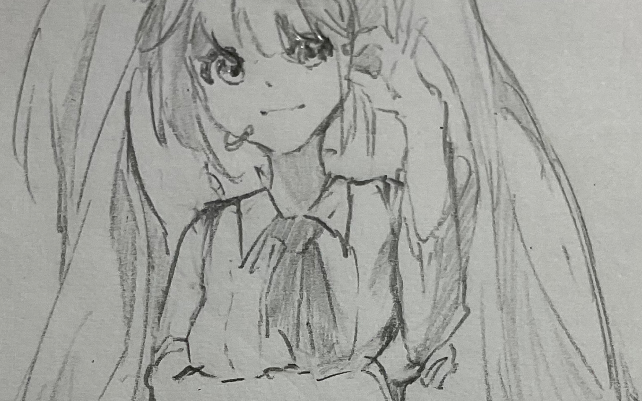 开学第二周,画了一张miku一张摸鱼(乐观)