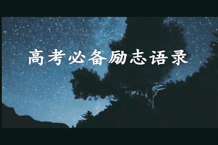 【超燃励志】高考必备励志语录|乾坤未定,你我皆是黑马|即使万般艰难,再撑一撑吧哔哩哔哩bilibili