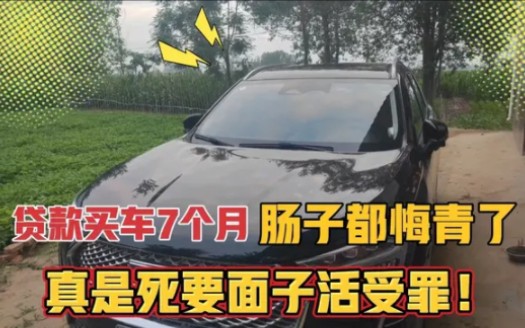 贷款买车7个月肠子都悔青了,为了攀比死要面子活受罪,太废钱了哔哩哔哩bilibili