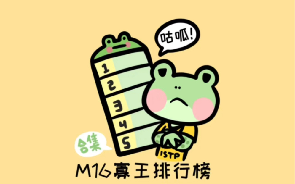 【M16人格研究所】M16寡王排行榜哔哩哔哩bilibili