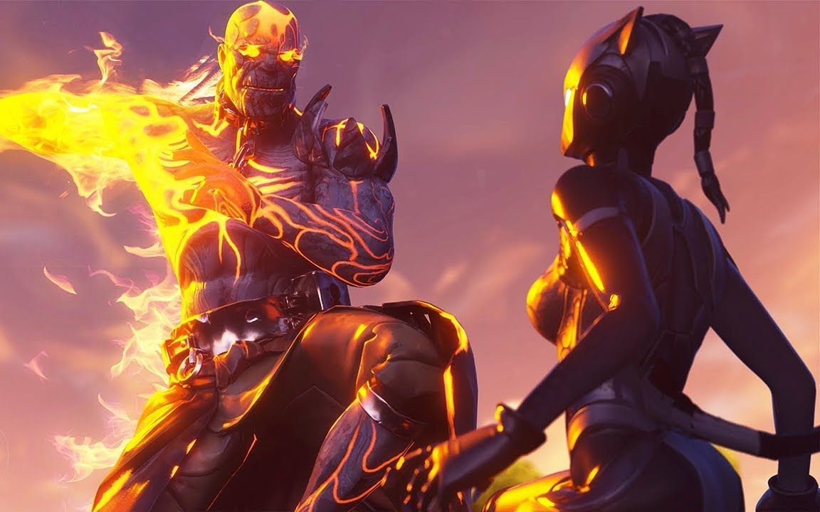 【堡垒之夜短片】山猫 vs. 炎王:为王位而战