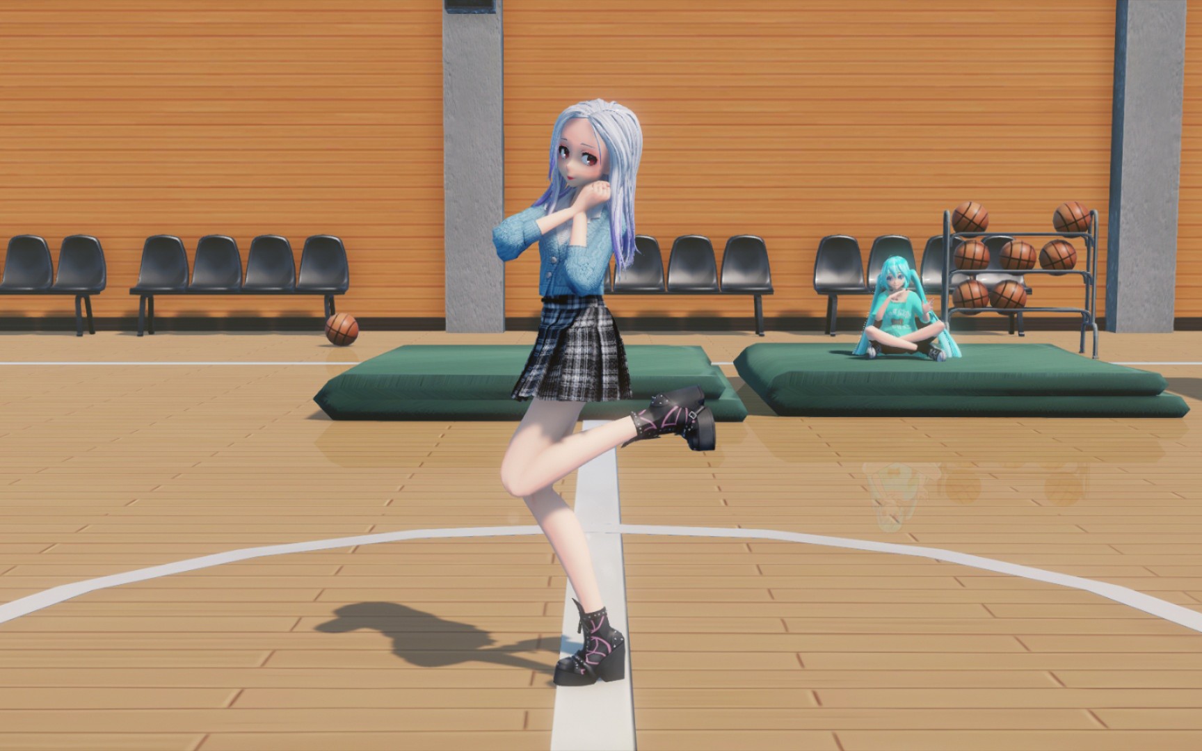 [图]MMD初音和弱音，ダーリンダンス， Darling Dance