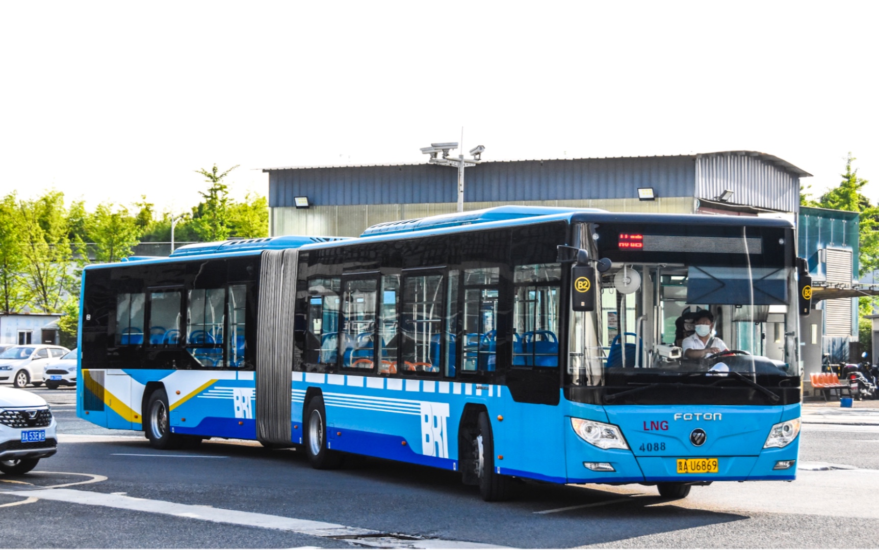 云运转贵阳公交福伊特大福后贵阳快速公交福田汽车bj6180c8ctd运营