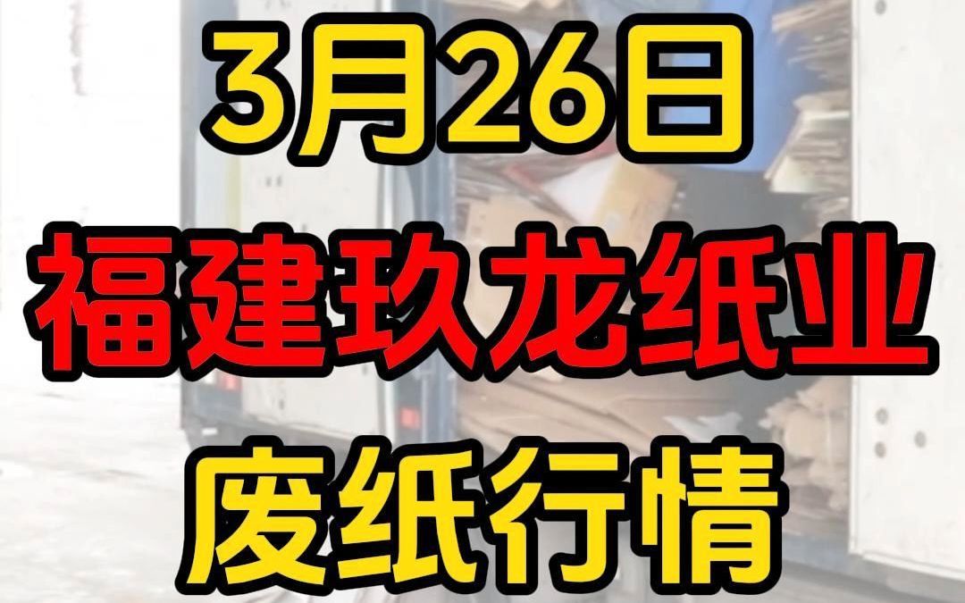 福建泉州玖龙纸业今日废纸黄板纸回收行情哔哩哔哩bilibili