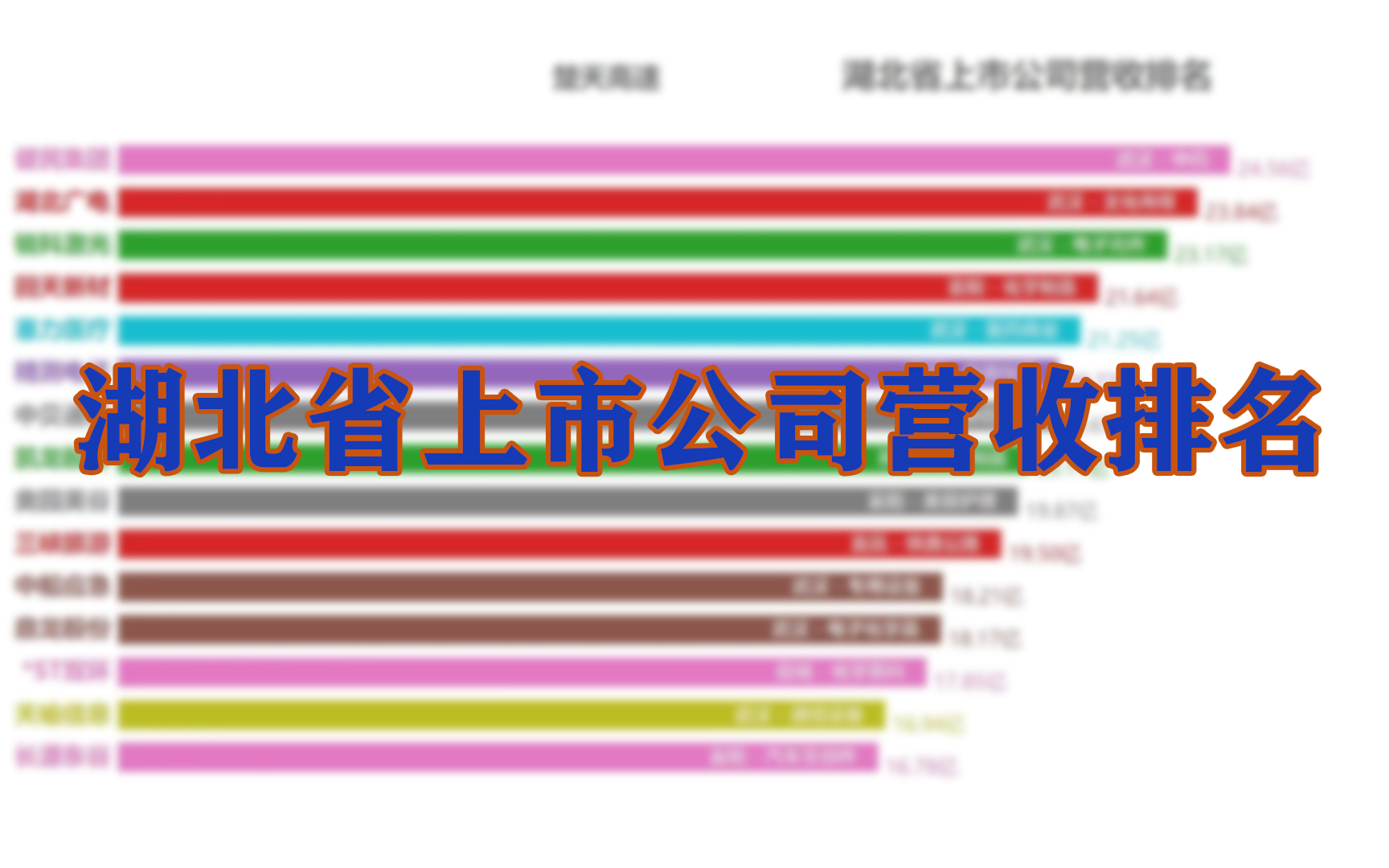 【可视化】湖北省上市公司营收排名哔哩哔哩bilibili