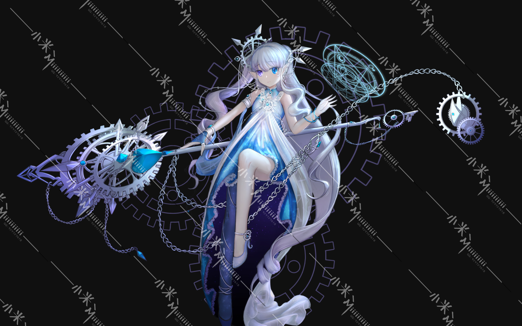 【csp绘画】占星少女人设-30倍速摸鱼