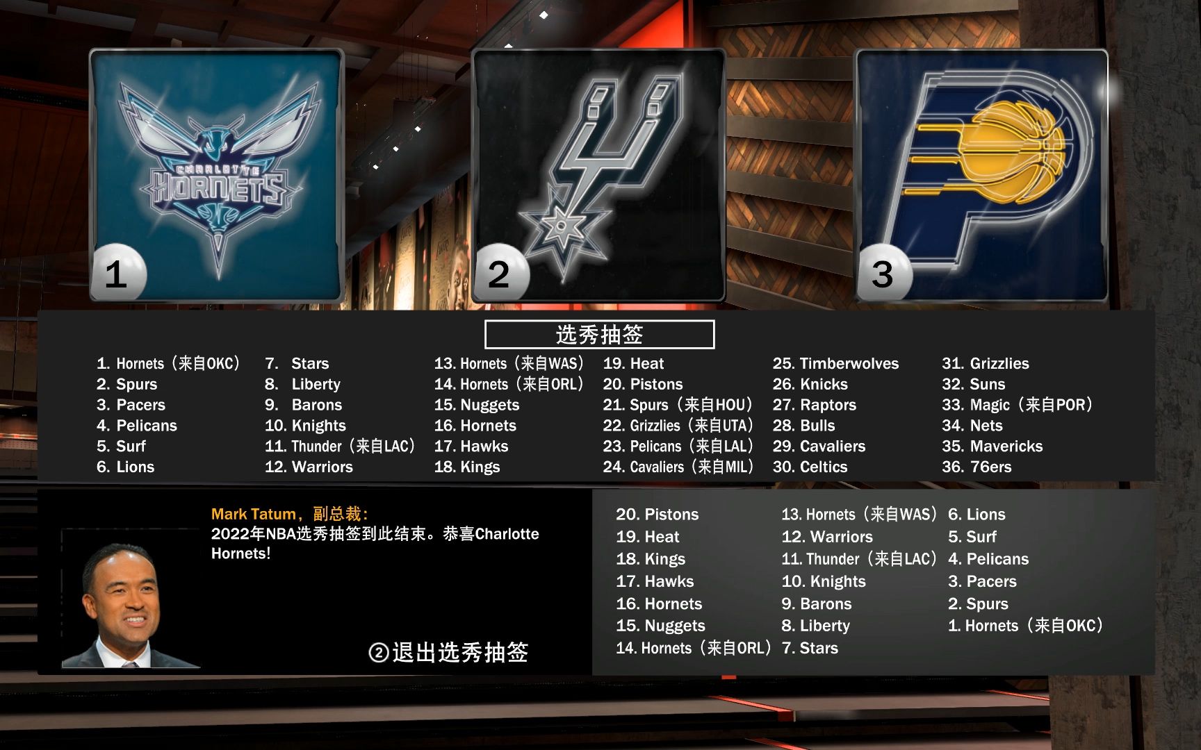 NBA2K20终极联盟模式黄蜂第六期 拿到状元签,战力提升了多少?哔哩哔哩bilibili