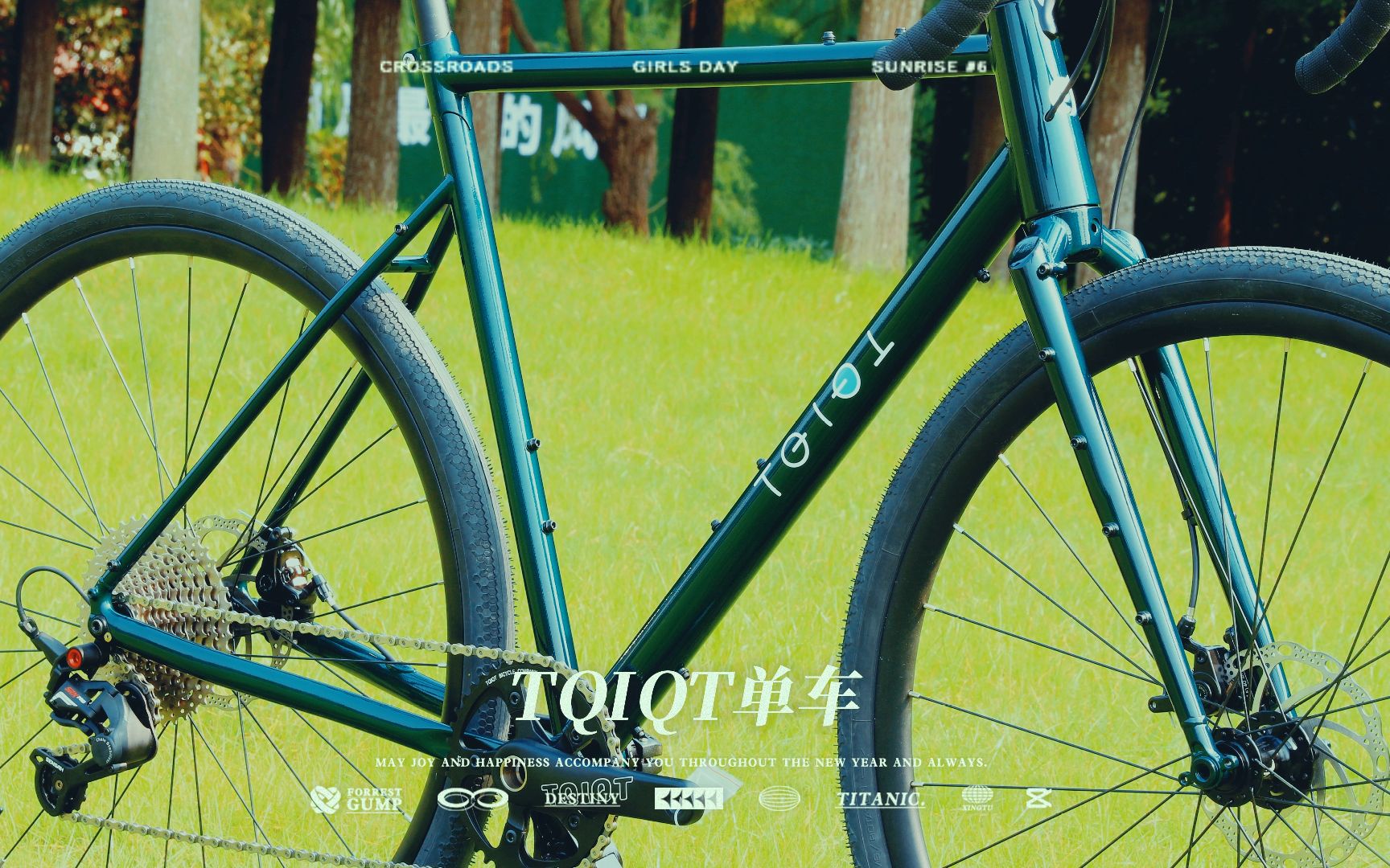 tqiqt钢架砾石越野公路车tg002邮政绿