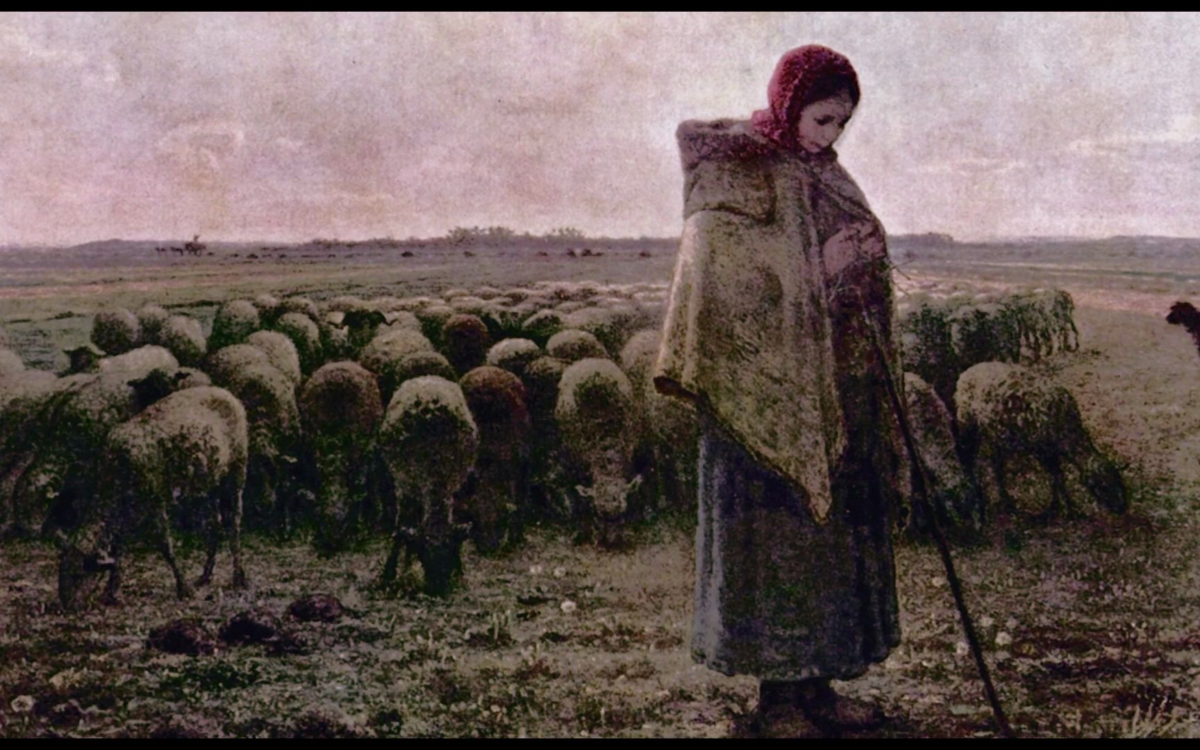 【天地情诗】当蒋勋听见米勒《牧羊女与羊群Shepherdess with her Flock》哔哩哔哩bilibili