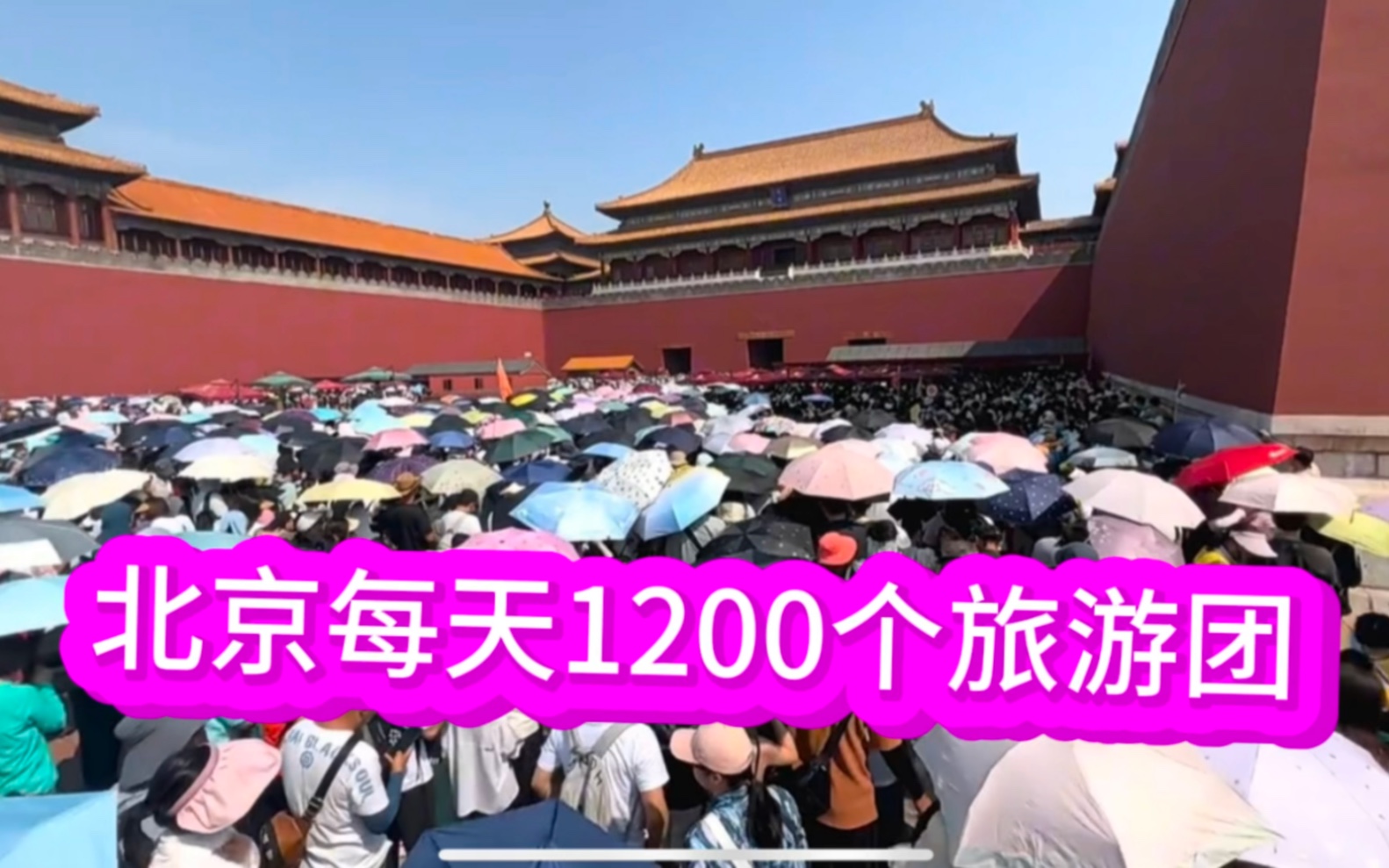 北京每天接待1200个旅游团,故宫一票难求:黄牛门票翻6倍哔哩哔哩bilibili