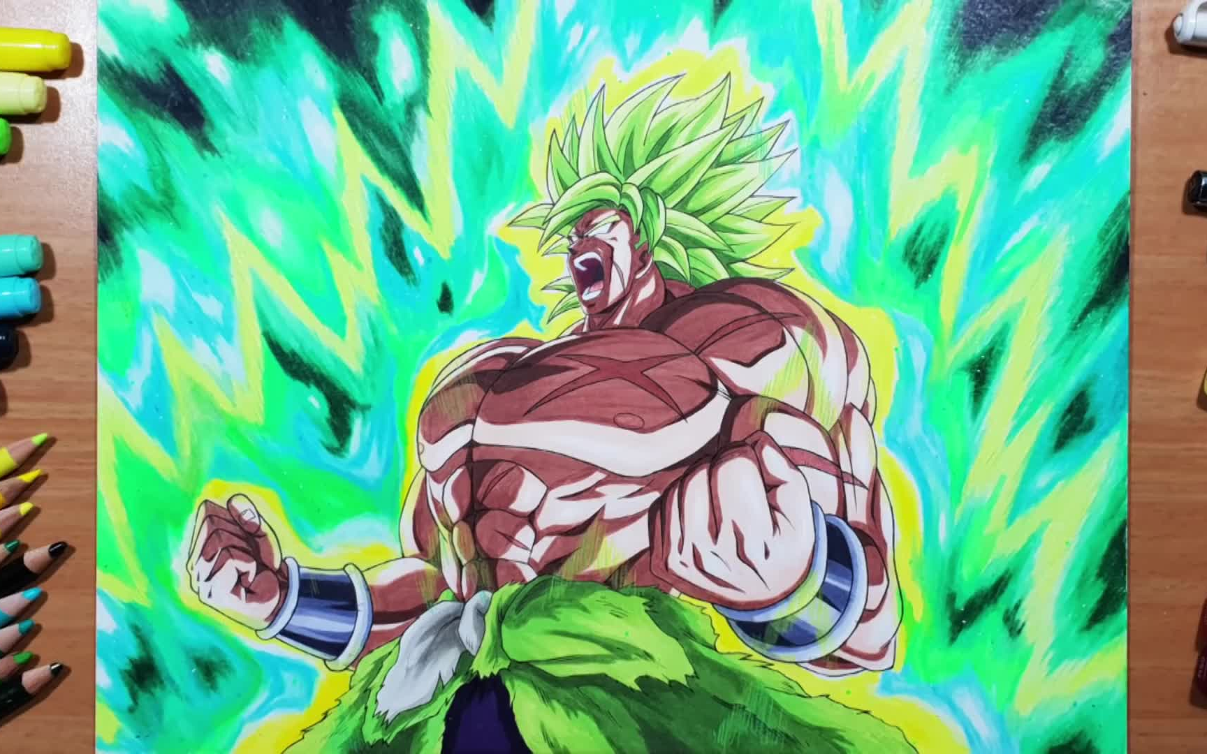 布罗利手绘大触教你画最新的龙珠剧场版的布罗利