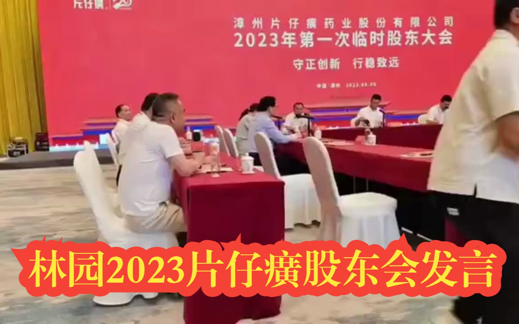 林园2023片仔癀股东会发言哔哩哔哩bilibili