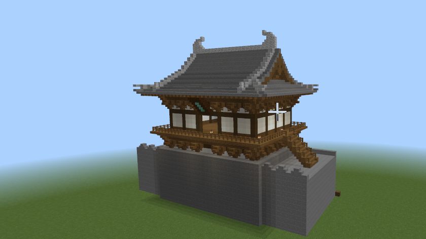 【minecraft】我的世界古建筑小比例中式城门门楼