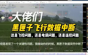 Download Video: 求助~大佬们，黑匣子飞行该数据中断，是飞控问题，遥控问题，还是电调电机问题。新机首飞炸鸡，碰到疑难杂症头都大了