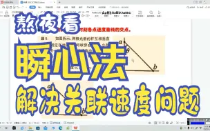 Download Video: “瞬心法”解决关联速度问题