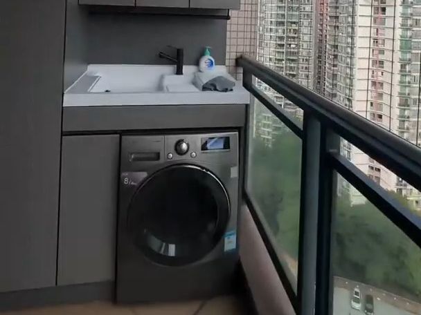 阳台不宽又有燃气和热水器可以这样做!适合点赞收藏哦!