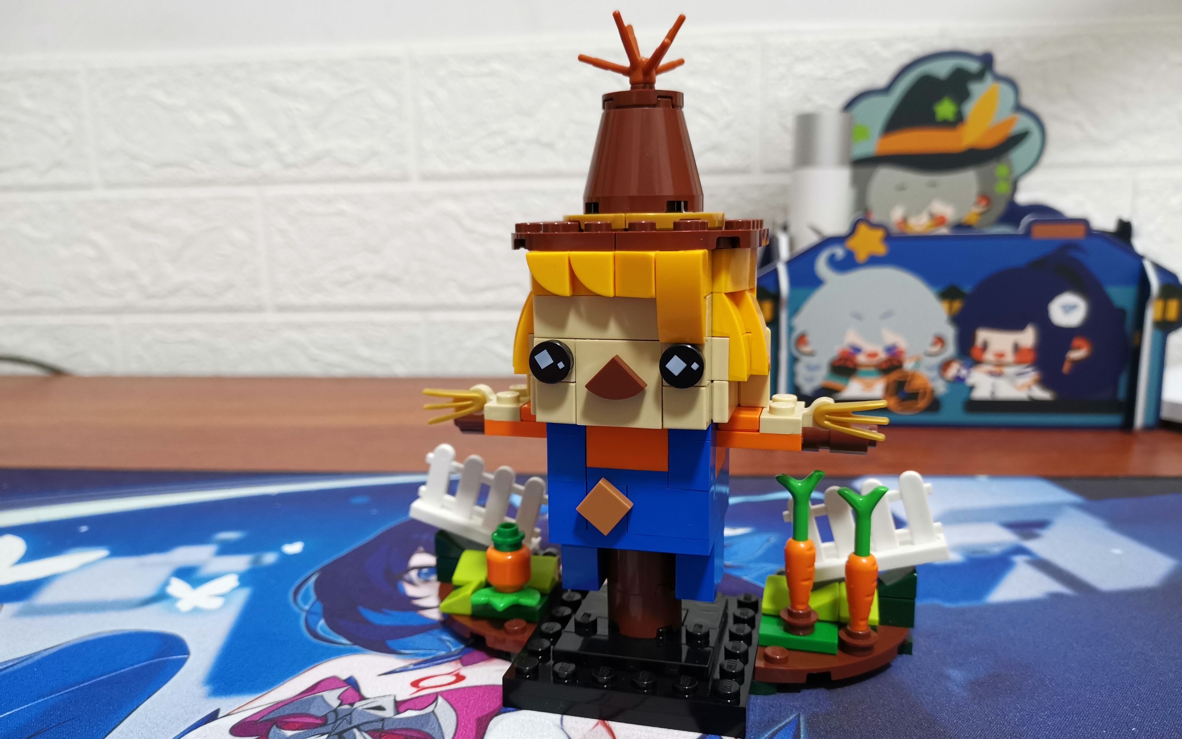 坏雪积木 乐高40352感恩节稻草人速拼