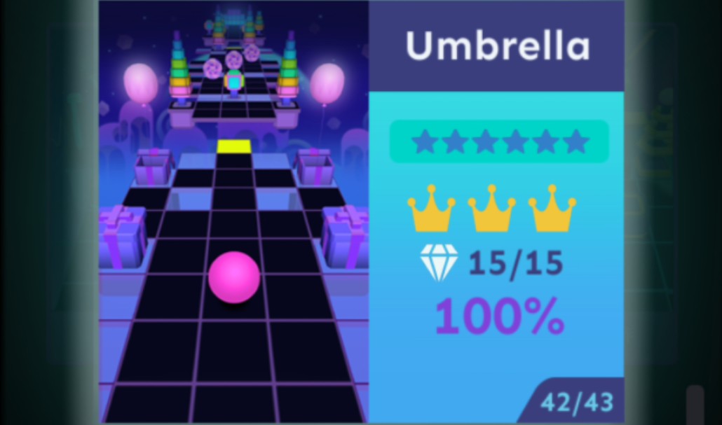 【Rolling Distance】收录,究极坐牢7星关《umbrella》无伤完美通关(音游热门视频