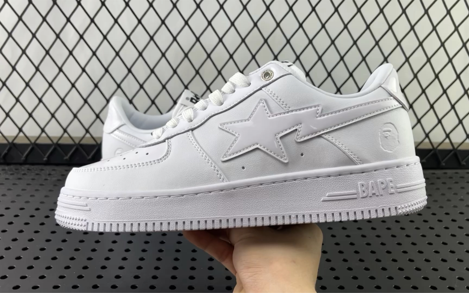 bape sta 全白漆皮!尺码36-45!