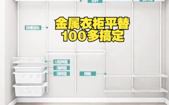 花了100多组装了一套挂墙衣柜!结石又耐用,又省了2000块哔哩哔哩bilibili