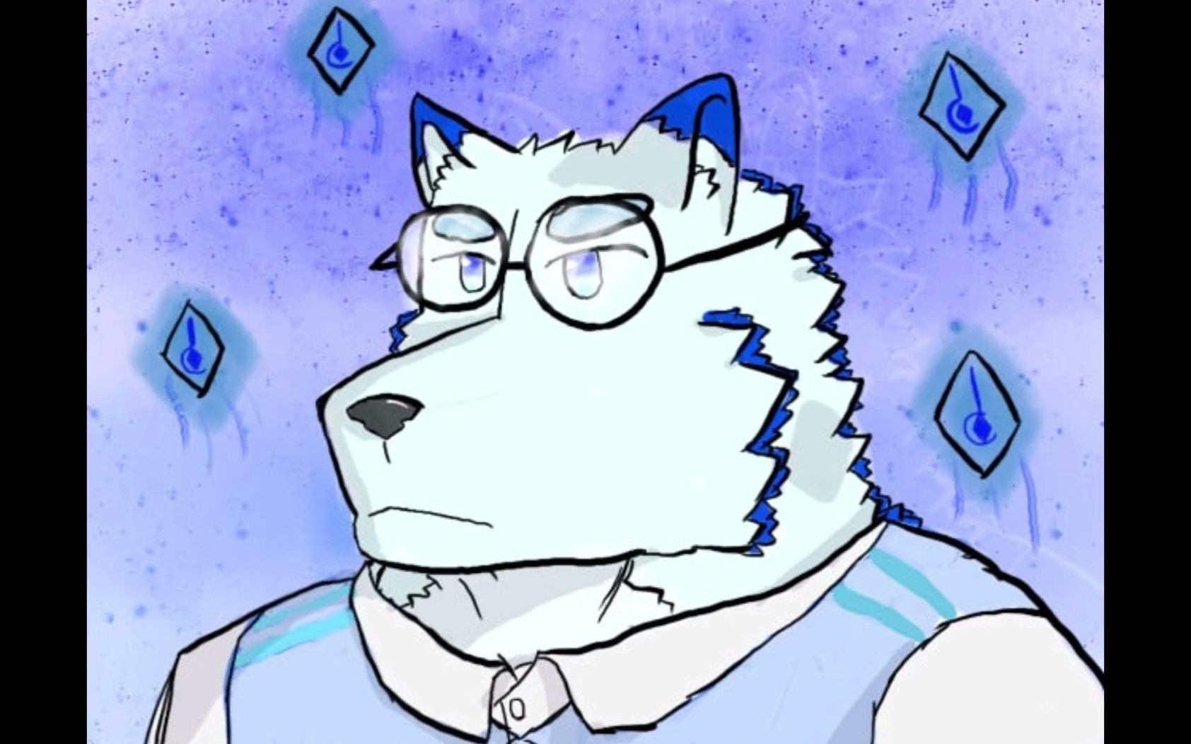 【furry/板绘】蓝色狼狼练习