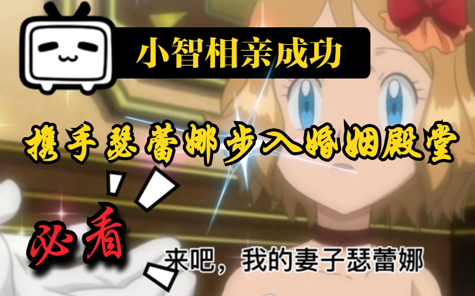 宝可梦:小智相亲成功,与瑟蕾娜结婚了!