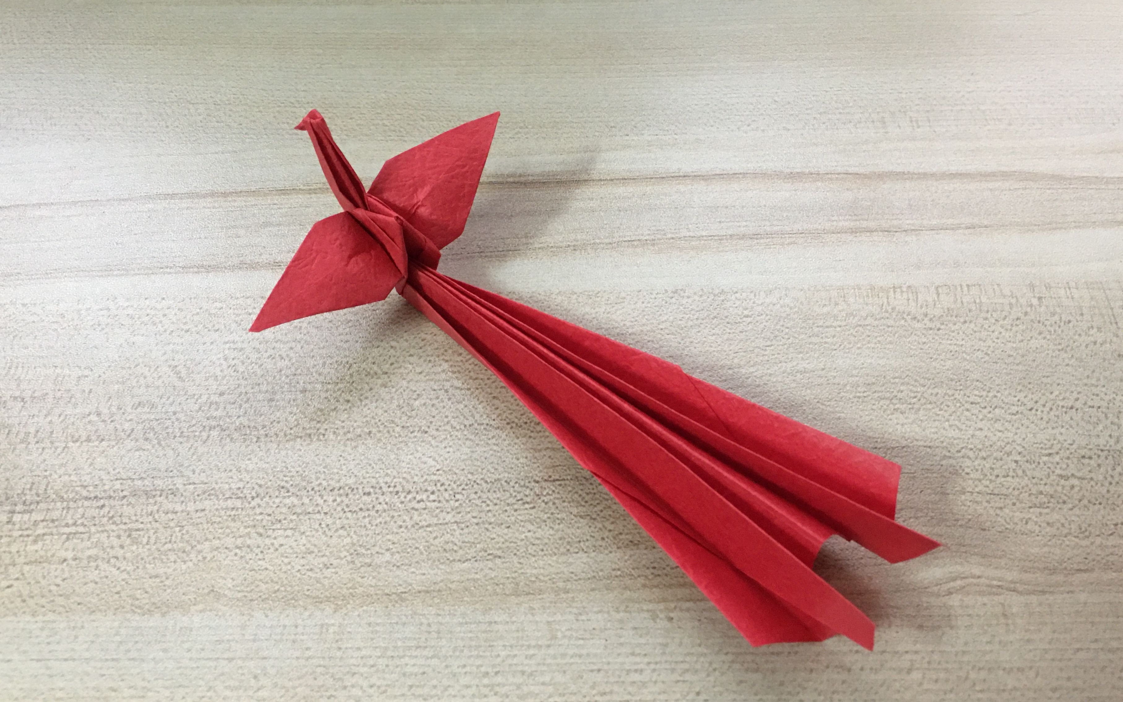 创意折纸手工用纸折香蜜中旭凤变的凤凰