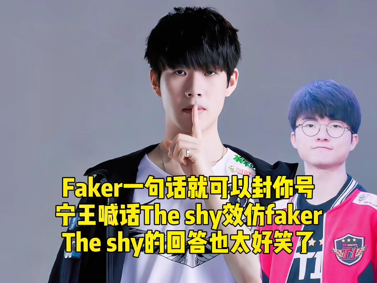 faker一句话就可以封你号,宁王喊话theshy效仿faker,这回答也太好笑了
