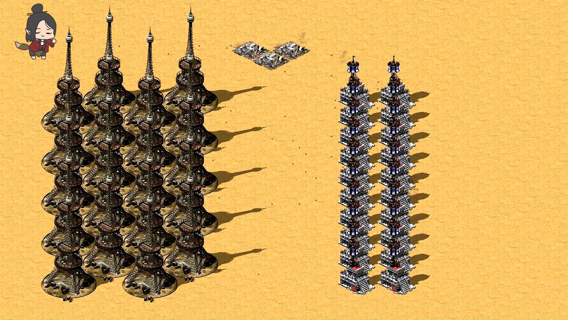 巨炮攻击阿尔法铁塔vs玛雅铁塔