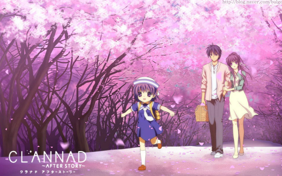 [图]【clannad】坂道之上，樱花树下，与你一起守护光之小镇