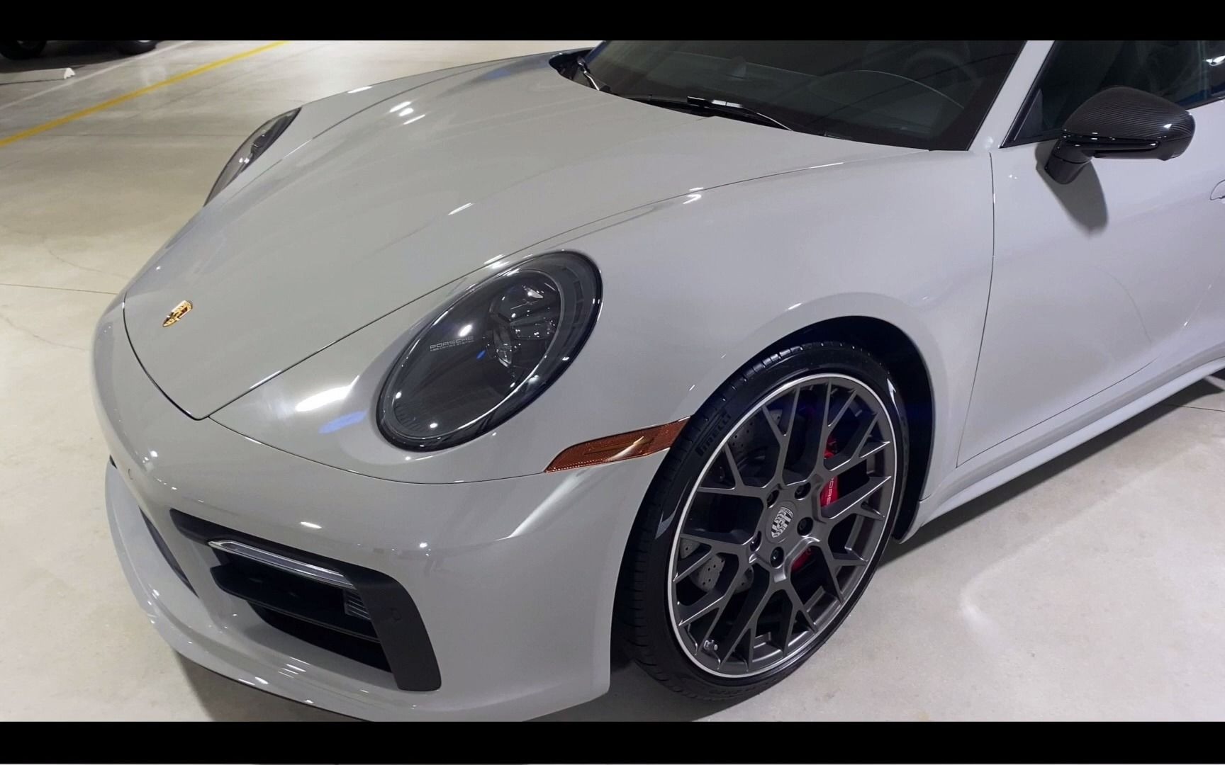 美车欣赏 保时捷911 哑灰色chalk 2020 porsche911 搭配空气动力学