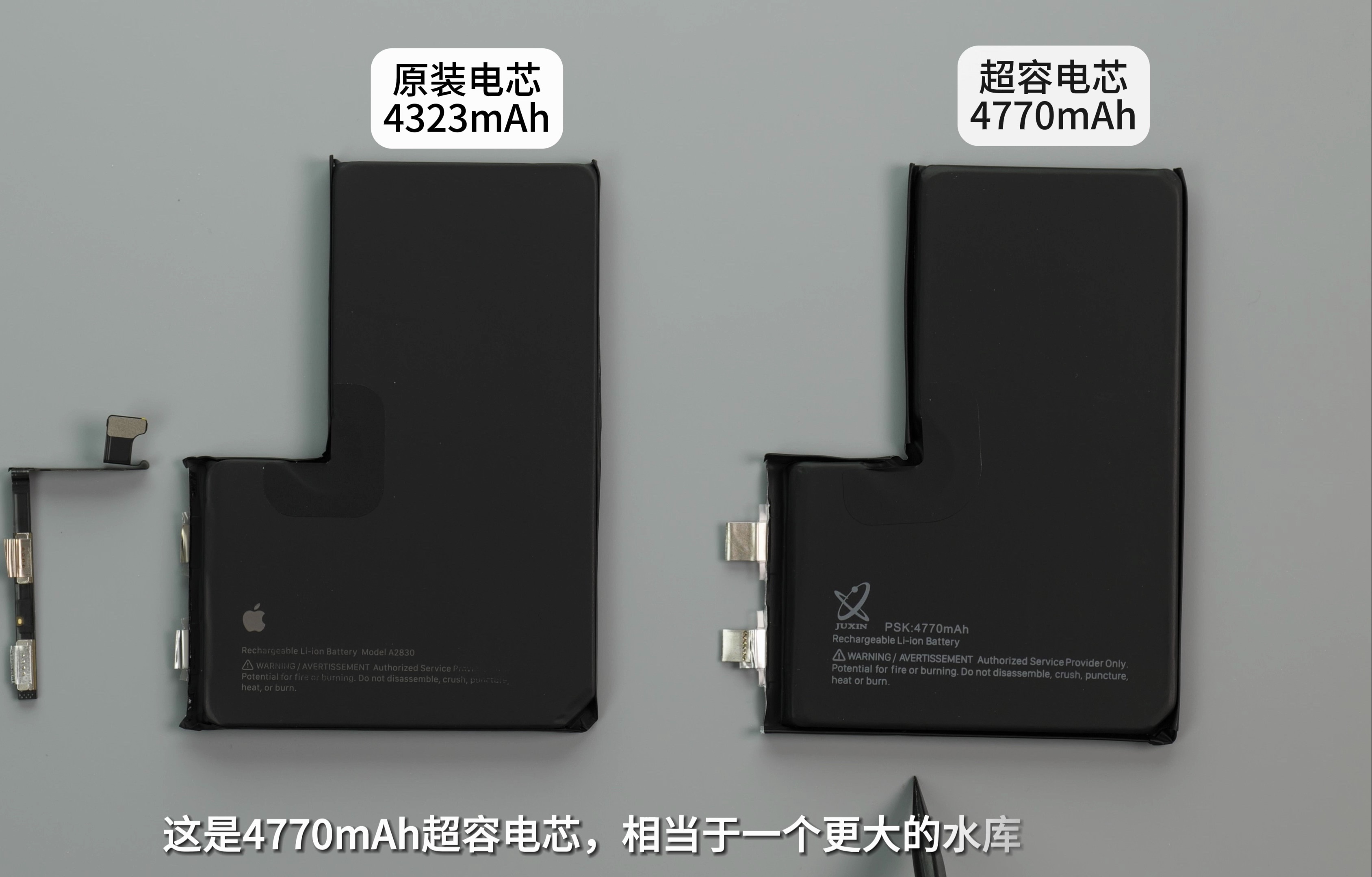 给来自武汉中奖粉丝14promax移植4770毫安超容电芯,续航提升,容量更大,更耐用,完善恢复气密性,支持PD快充哔哩哔哩bilibili