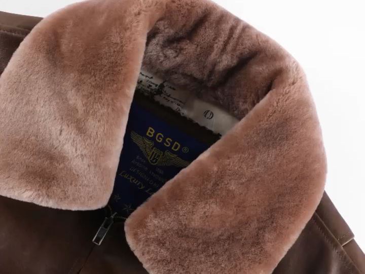 bgsd真皮飞行夹克皮衣定制