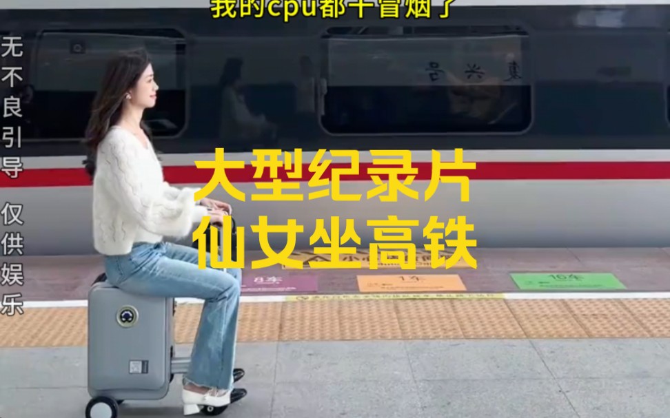 [图]精致小仙女是如何做高铁的？大型纪录片《精致小仙女做高铁》#精致女孩坐高铁 #精致 #高铁