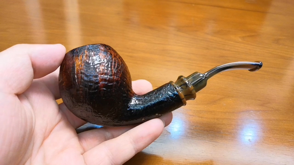 丹麦彼得吉普森烟斗peder jeppesen neerup classic 2级 喷砂苹果弯斗