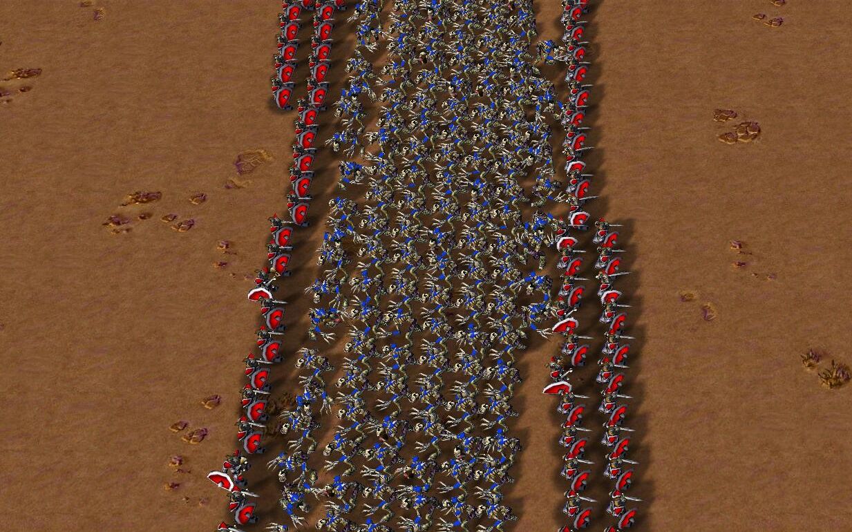 100食尸鬼vs100步兵【魔兽争霸3】