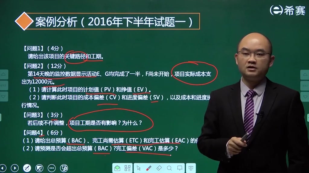 希赛软考高级信息系统项目管理工程师案例分析(2016年下半年试题一)哔哩哔哩bilibili