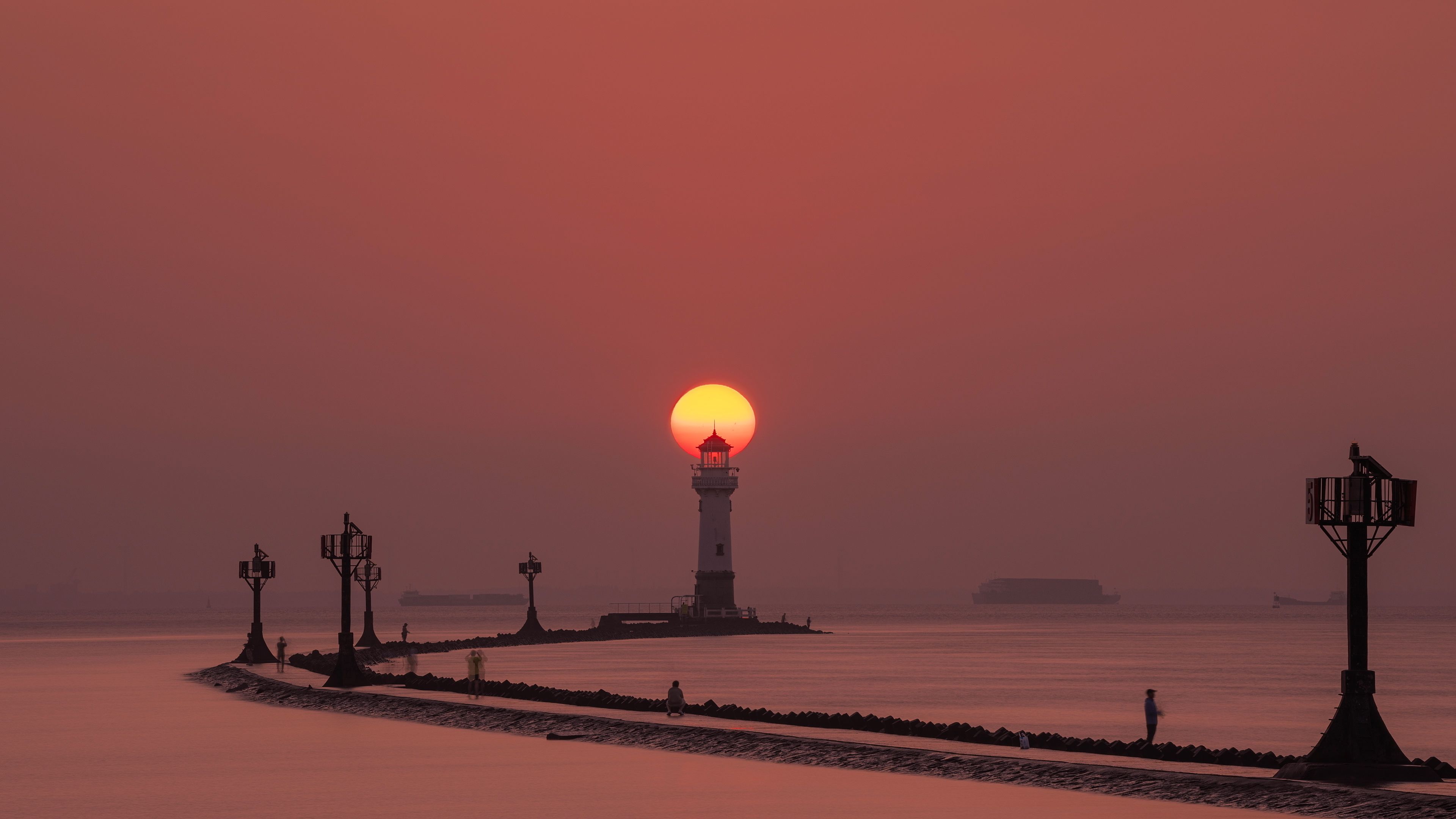 科学摄影 #魔都日月系列 #上海 #吴淞口灯塔 #炮台湾公园 #灯塔