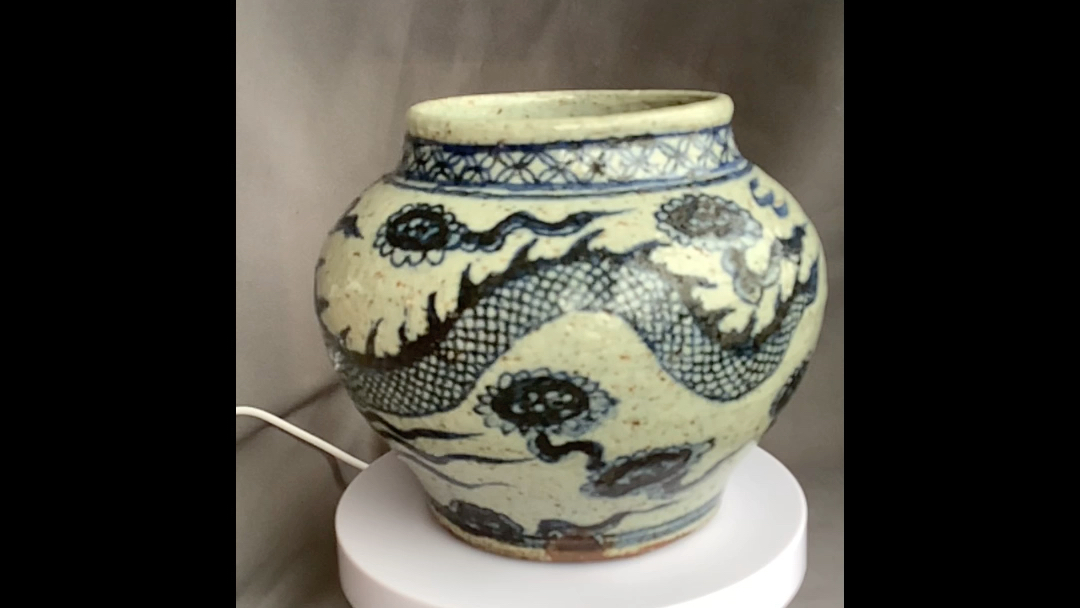 元青花三爪龙纹小酒罐—酒博馆藏品