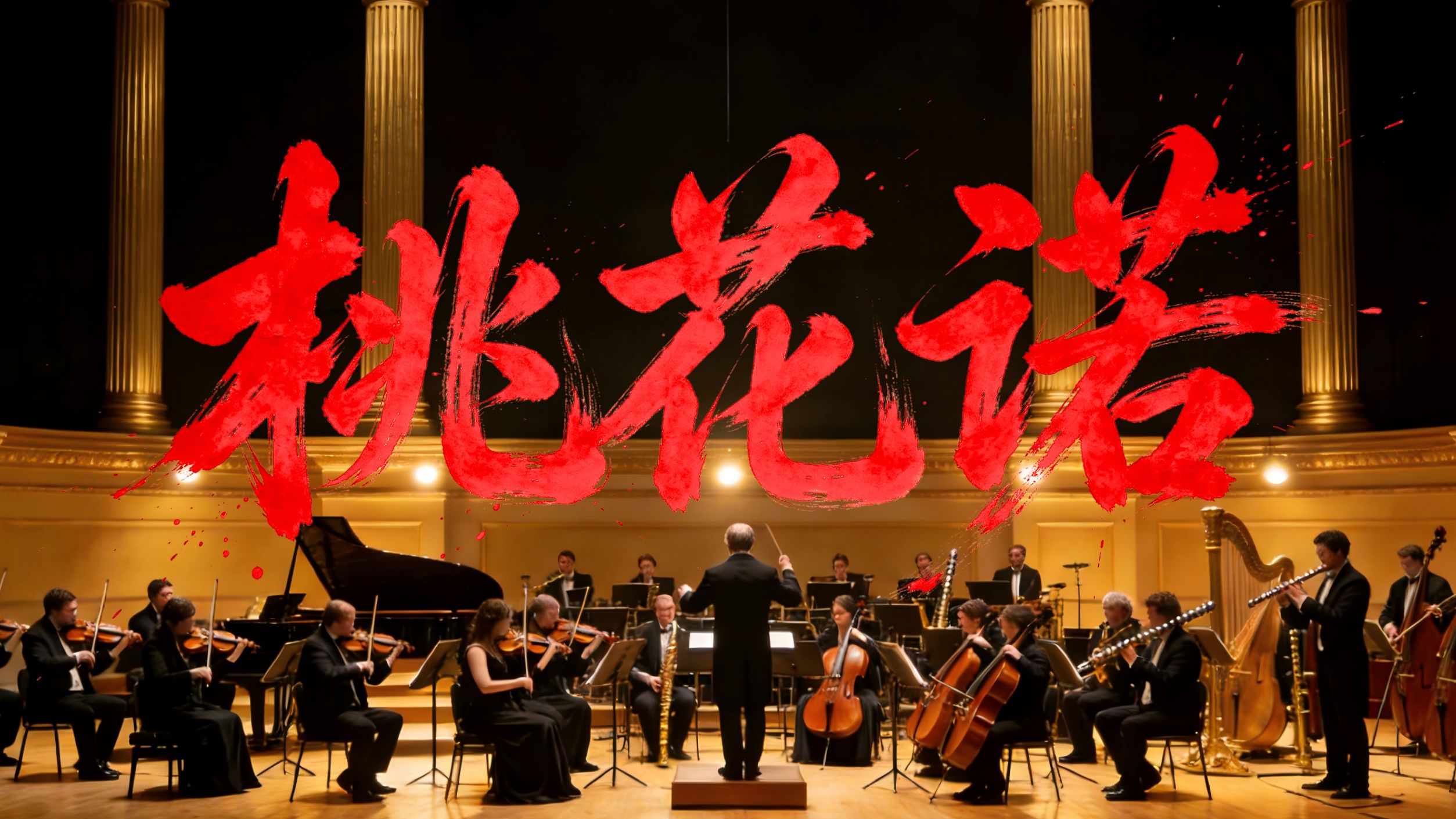 【金色交响男女合唱】《桃花诺》全新演绎，恢弘大气感拉满！“一寸土 一年木 一花一树一贪图”