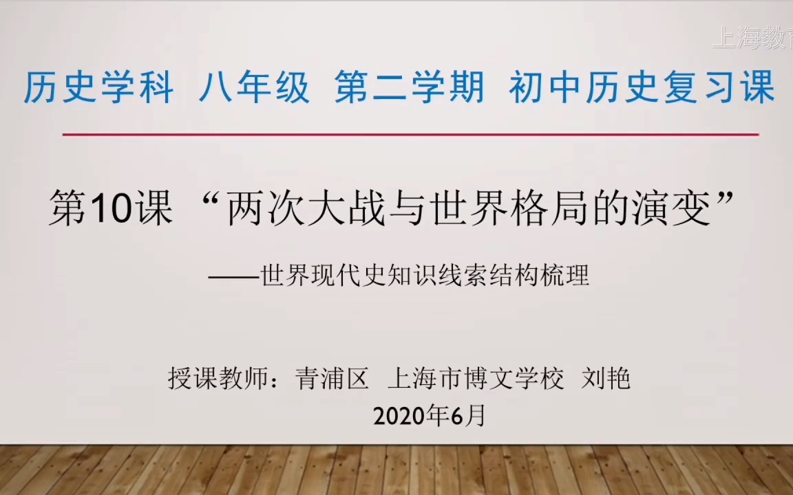 [图]世界现代史中考复习——两次世界大战与世界格局的演变