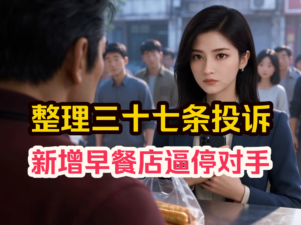 【抢先看】公司行政周宁买到缠头发的油条维权被怼，她不忿之下整理三十七条投诉，新增合规早餐店给员工选择权，对手恶意降价偷换食材举报反被