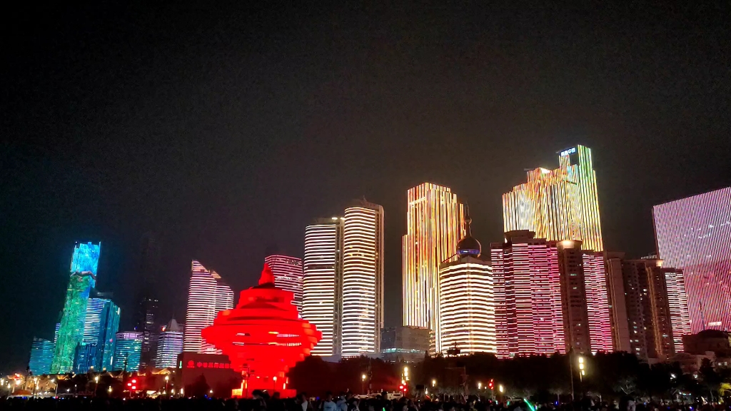 五四广场灯光秀2