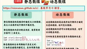 图解C语言静态数组和动态数组