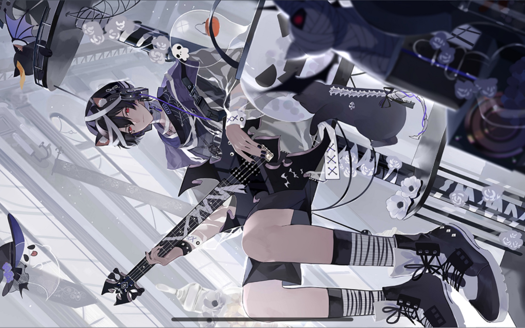 【时空中的绘旅人】『艾因』sr 黑猫之主 心间私语 2020万圣卡_哔哩