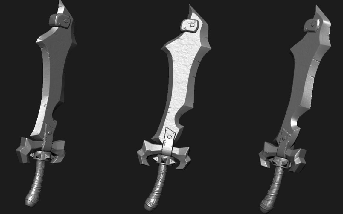 活动作品3dmaxzbrush制作简单道具模型武器道具建模