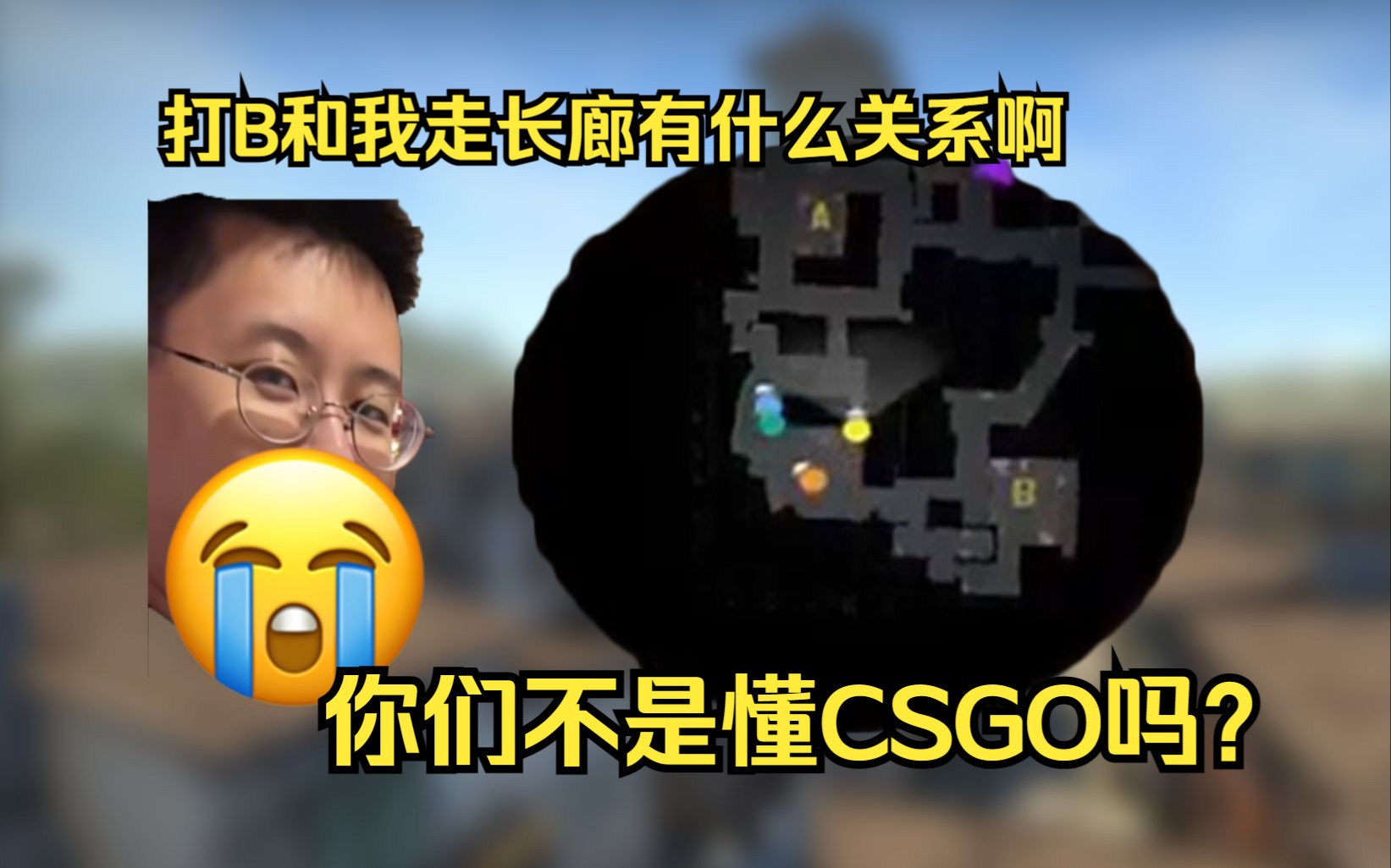 [图]名梗出处！你们不是懂CSGO吗？玩机器为何破防大哭说出此金句？【玩机器直播精华222】