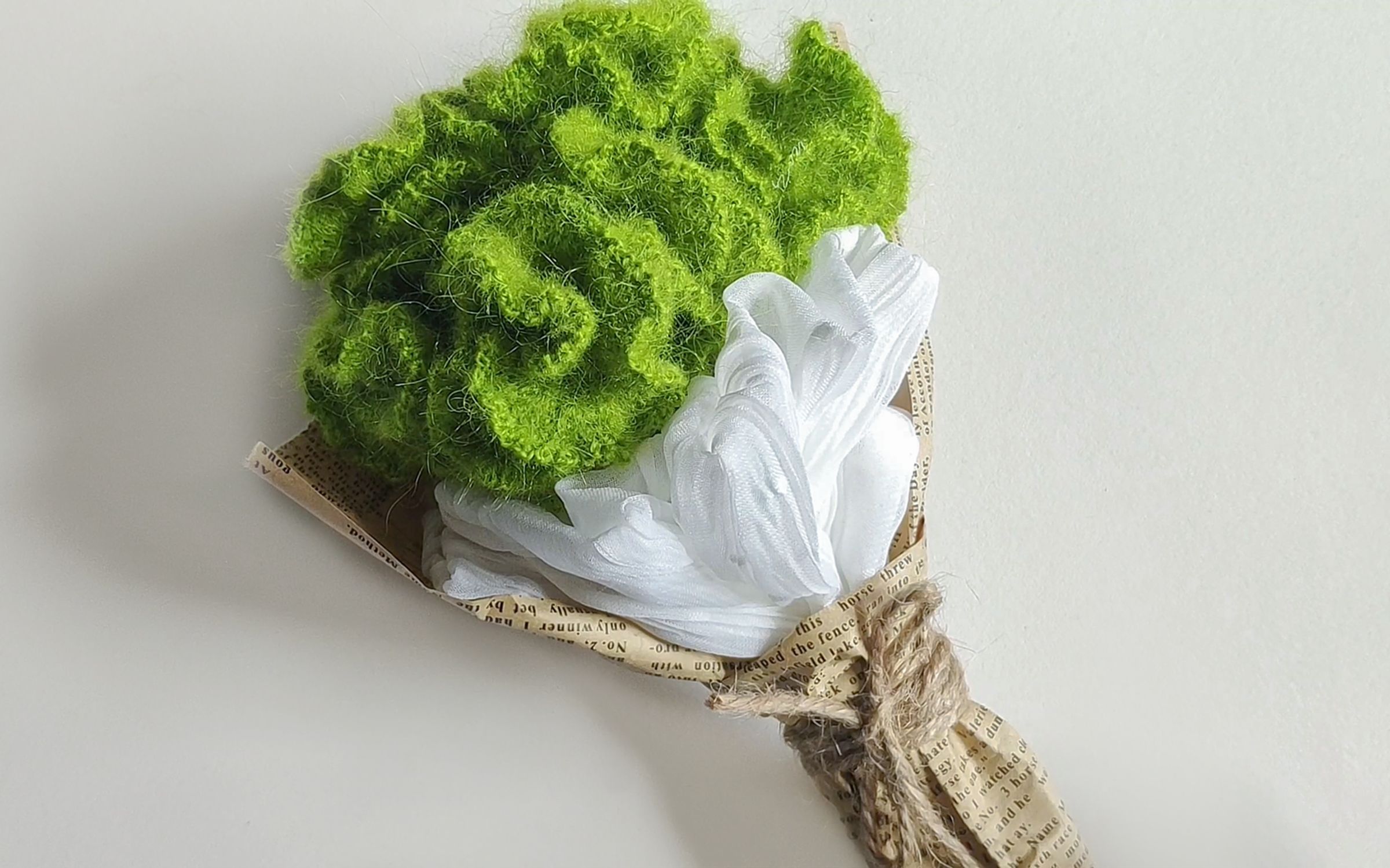 活动作品钩针编织母亲节到了钩一束绿色康乃馨送给妈妈